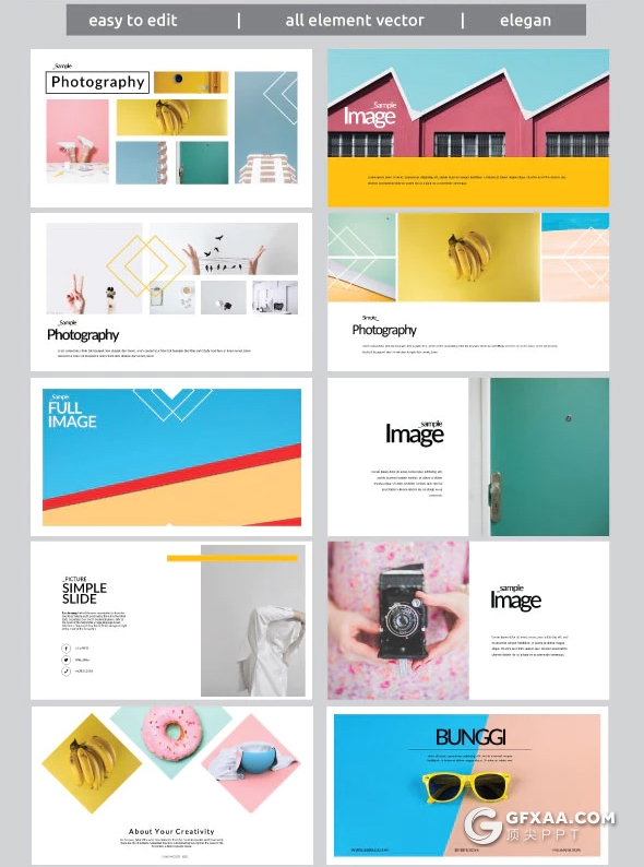 50页国外小清新唯美风格keynote模板 - 顶尖PPT