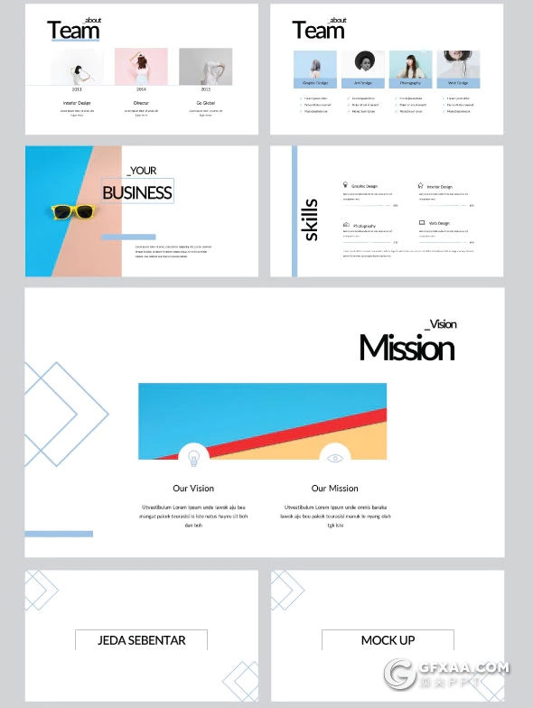 50页国外小清新唯美风格keynote模板 - 顶尖PPT