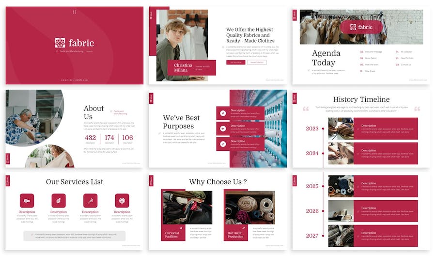 服装裁切制造keynote模板 - 顶尖PPT