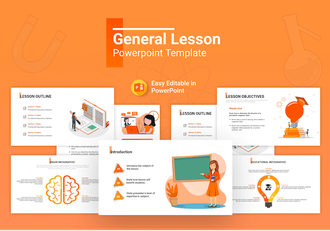 卡通插画风格教育教学PPT模板 - 顶尖PPT