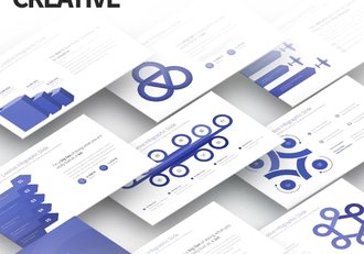 35页圆形商务逻辑图形PPT模板 12种主题配色 - 顶尖PPT