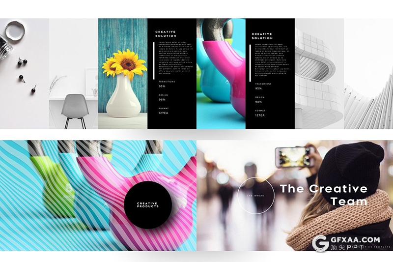 119国外高端大气简约时尚风格ppt模板 - 顶尖PPT