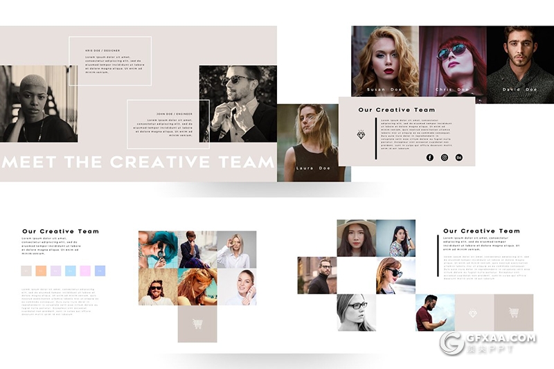 119国外高端大气简约时尚风格ppt模板 - 顶尖PPT