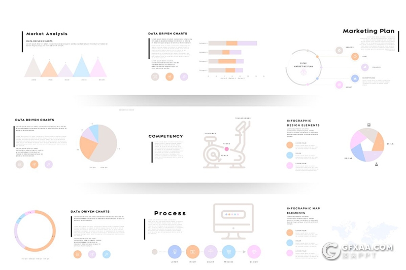 119国外高端大气简约时尚风格ppt模板 - 顶尖PPT