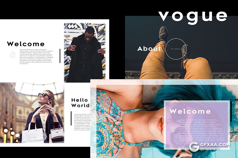 119国外高端大气简约时尚风格ppt模板 - 顶尖PPT