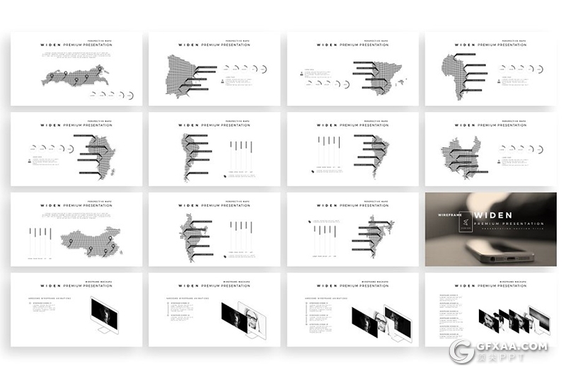 230页黑白色调国外高端商务通用PPT模板 - 顶尖PPT