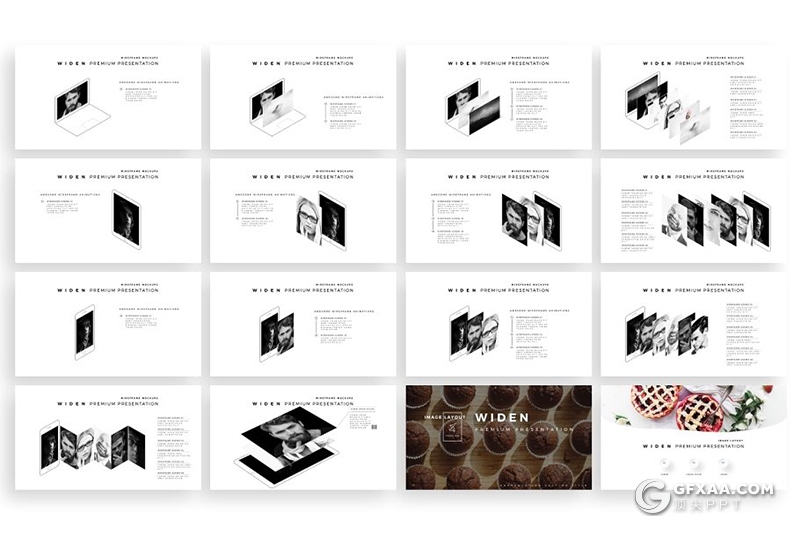 230页黑白色调国外高端商务通用PPT模板 - 顶尖PPT