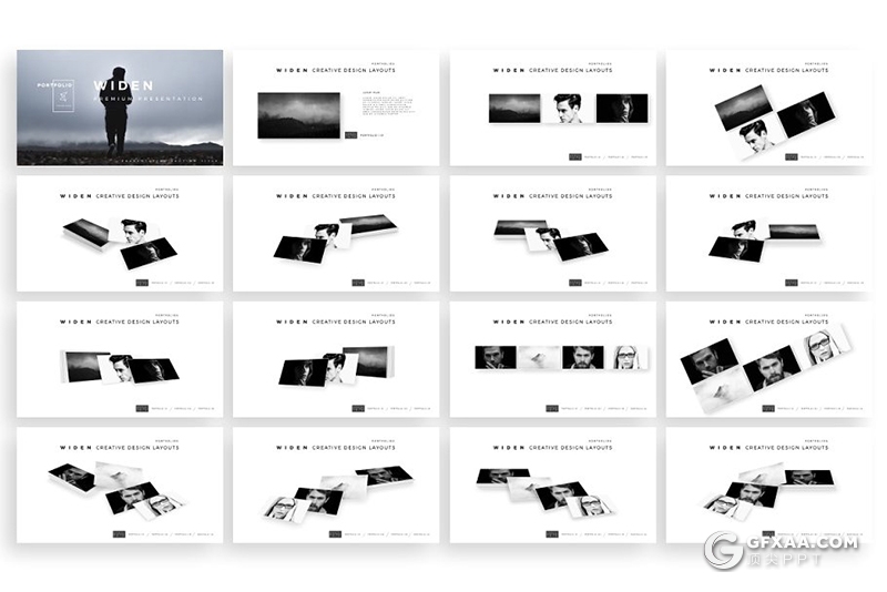 230页黑白色调国外高端商务通用PPT模板 - 顶尖PPT
