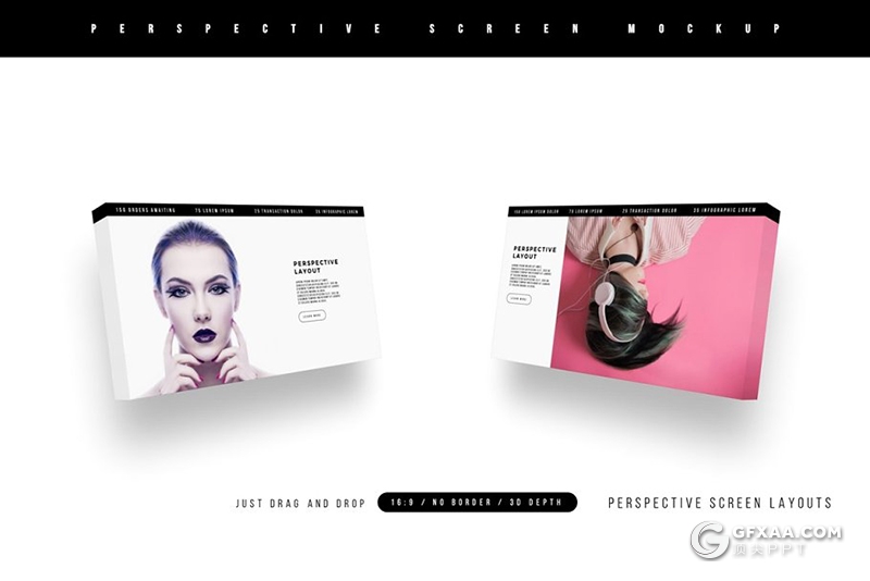 140页黑白色调彩色微立体图形时尚图片展示PPT模板 - 顶尖PPT