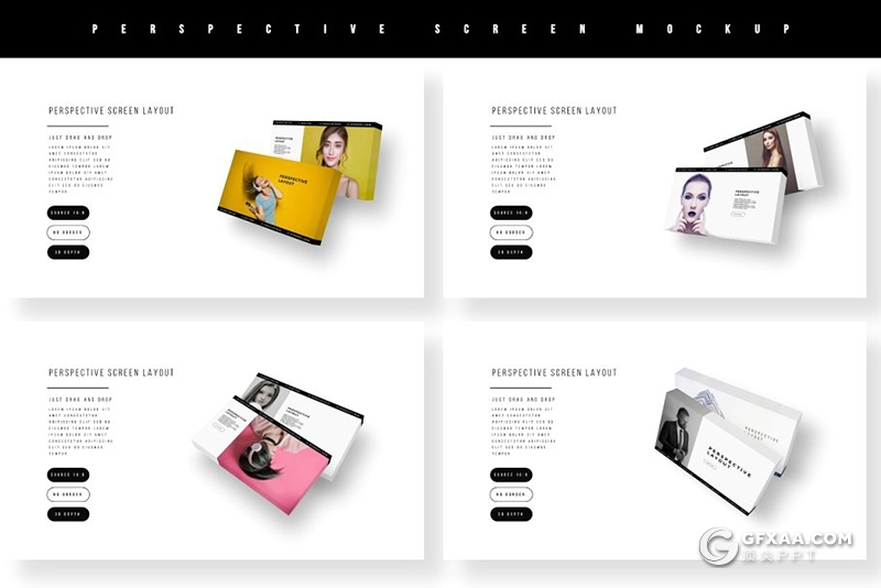 140页黑白色调彩色微立体图形时尚图片展示PPT模板 - 顶尖PPT