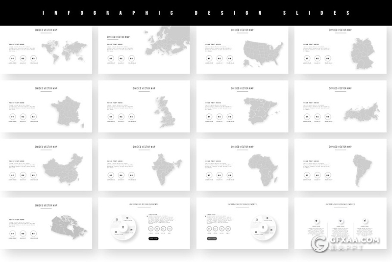 140页黑白色调彩色微立体图形时尚图片展示PPT模板 - 顶尖PPT