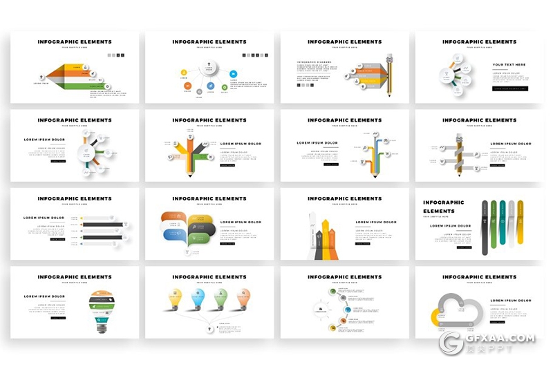 300页国外高端艺术水墨笔刷风格PPT模板 120页笔刷占位符一键换图 - 顶尖PPT