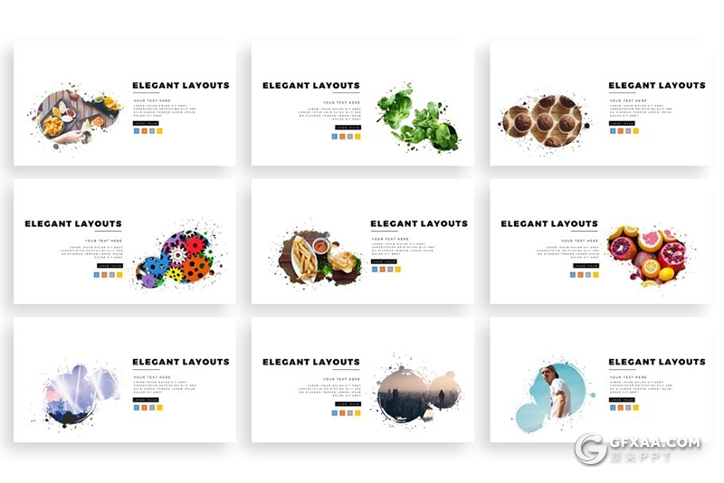 300页高逼格笔刷效果图片展示多用途PPT模板 - 顶尖PPT