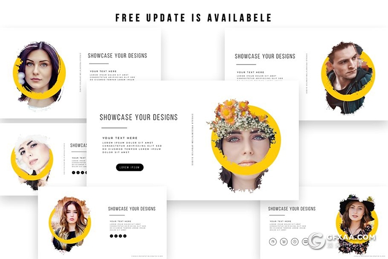 300页高逼格笔刷效果图片展示多用途PPT模板 - 顶尖PPT