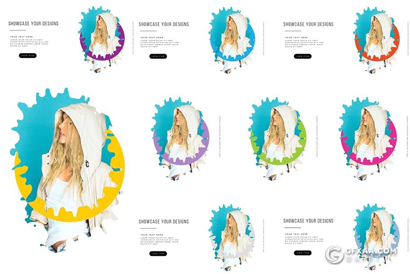 300页高逼格笔刷效果图片展示多用途PPT模板 - 顶尖PPT