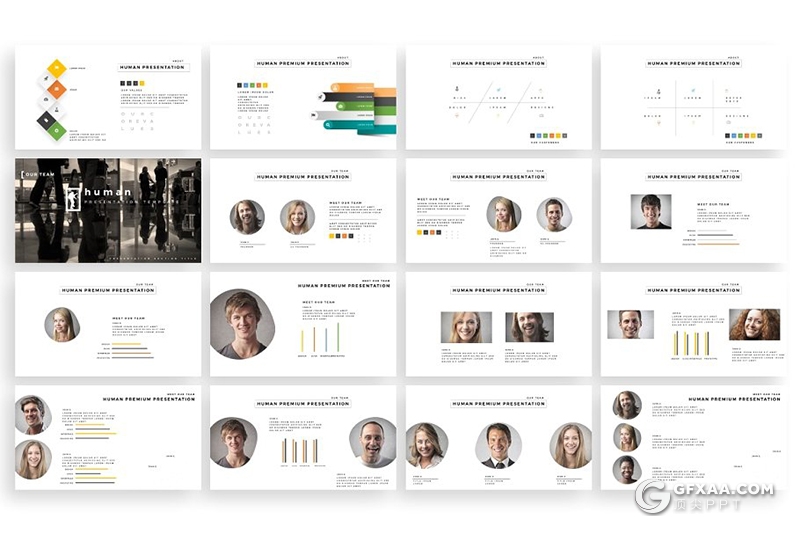 230页体育运动人物剪影国外高端ppt模板 - 顶尖PPT