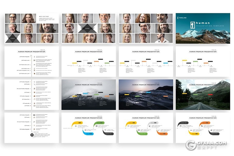 230页体育运动人物剪影国外高端ppt模板 - 顶尖PPT