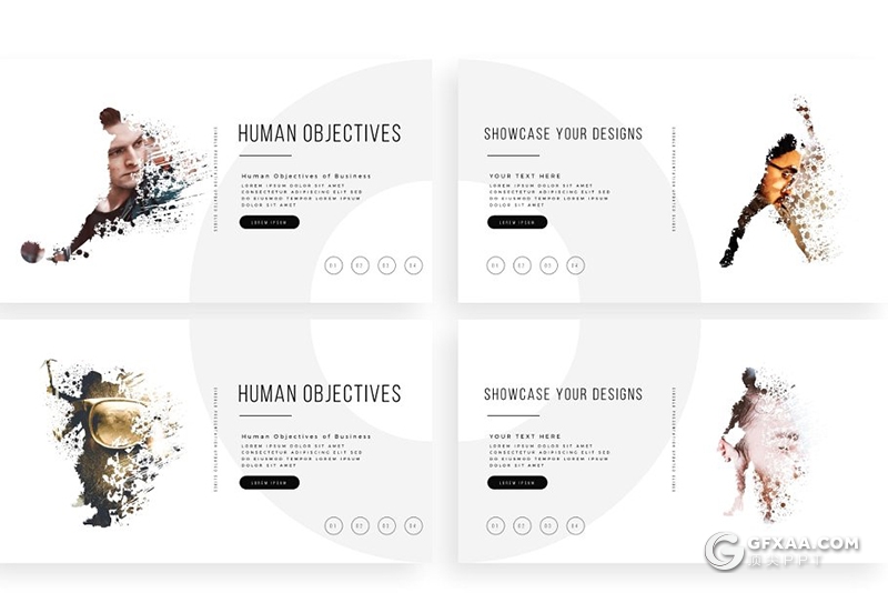 230页体育运动人物剪影国外高端ppt模板 - 顶尖PPT