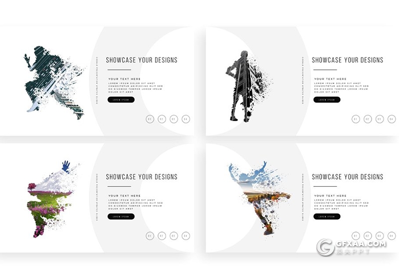 230页体育运动人物剪影国外高端ppt模板 - 顶尖PPT