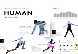 140页高端创意人物剪影多用途PPT模板 - 顶尖PPT