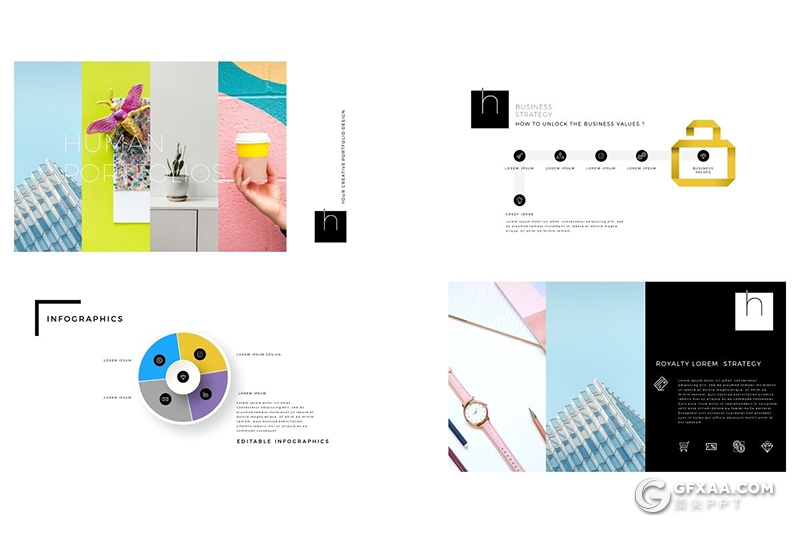 140页高端创意人物剪影多用途PPT模板 - 顶尖PPT