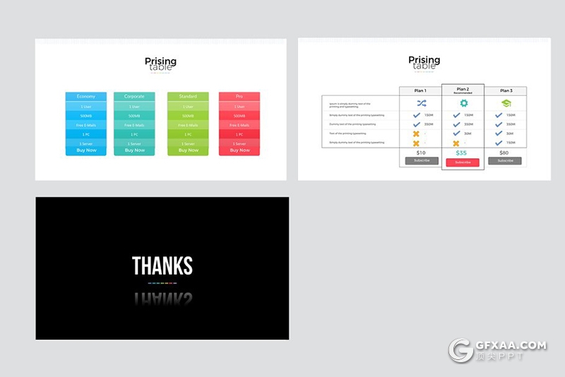 17页多张价格表样式设计keynote模板 - 顶尖PPT