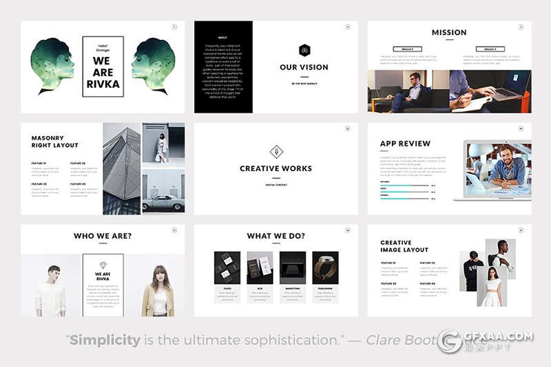 63页简约大气文艺唯美风格keynote模板 - 顶尖PPT
