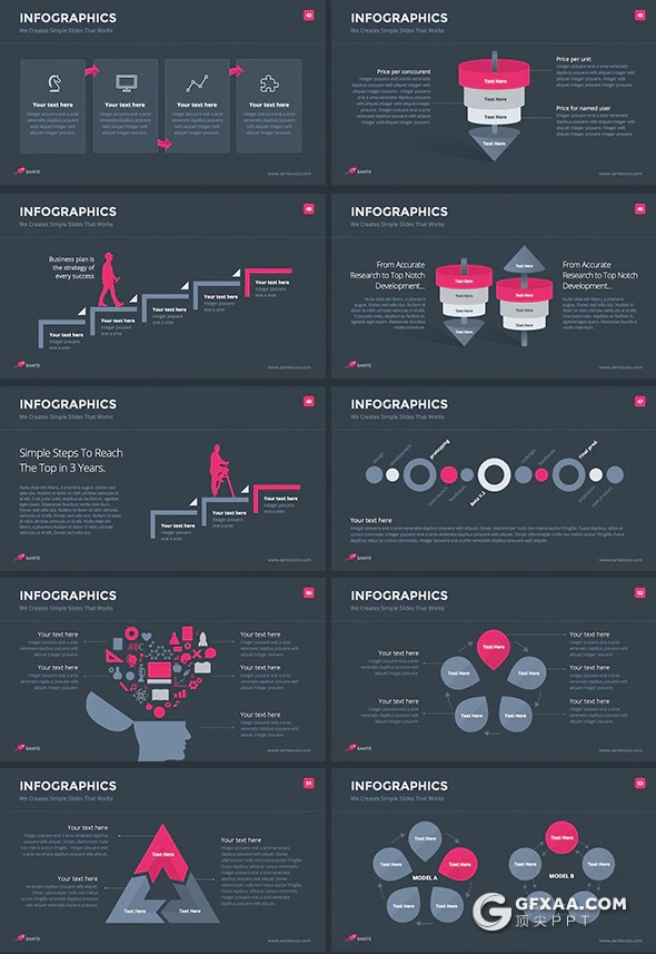 107页欧美高端商务通用PPT模板 包含4种主题配色 - 顶尖PPT