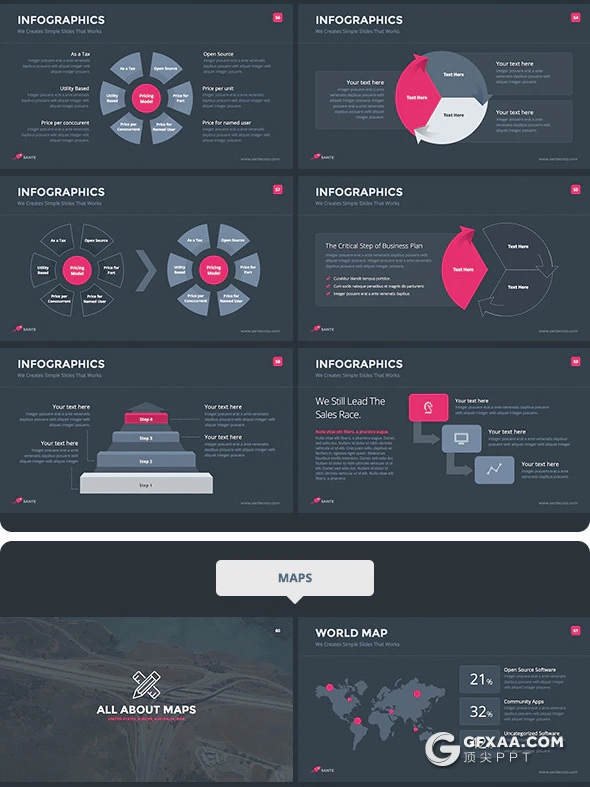 107页欧美高端商务通用PPT模板 包含4种主题配色 - 顶尖PPT