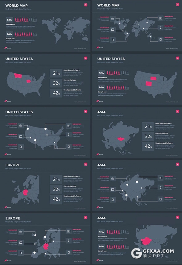 107页欧美高端商务通用PPT模板 包含4种主题配色 - 顶尖PPT
