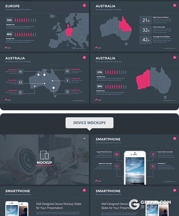 107页欧美高端商务通用PPT模板 包含4种主题配色 - 顶尖PPT