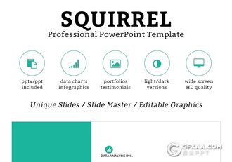 50页扁平化绿色商务风格PPT模板 - 顶尖PPT