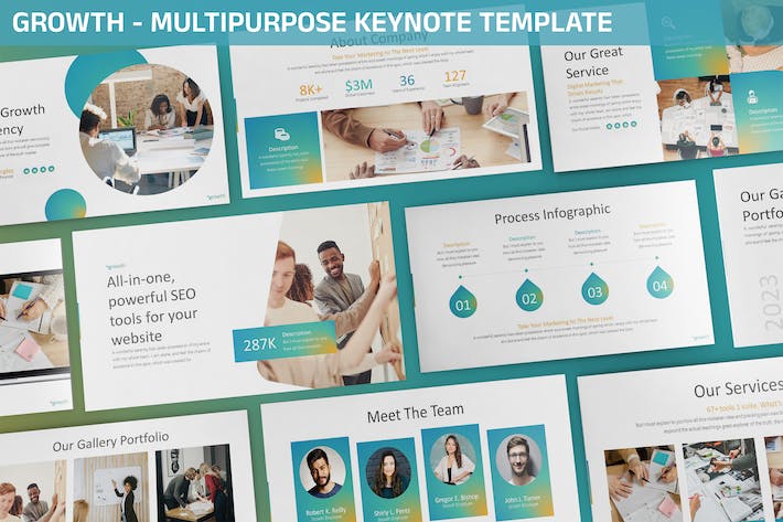 公司企业发展成长介绍keynote模板 - 顶尖PPT