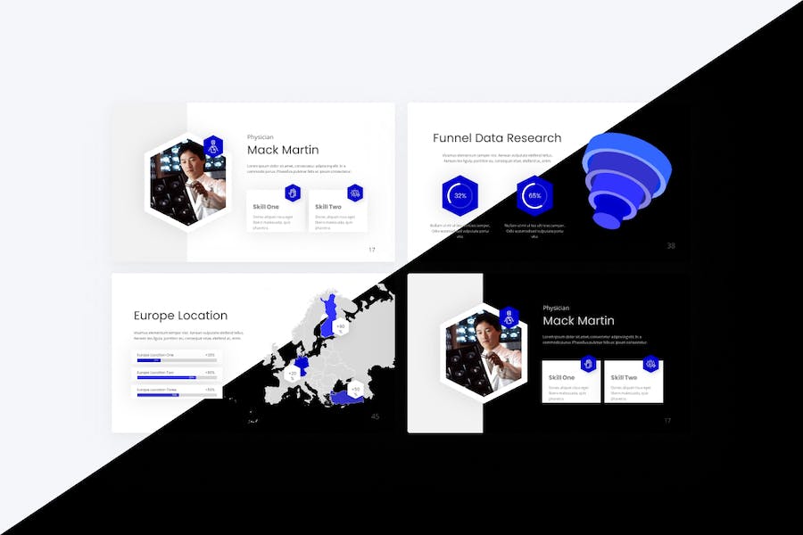 蓝色现代医学药物研究论文PPT模板 - 顶尖PPT