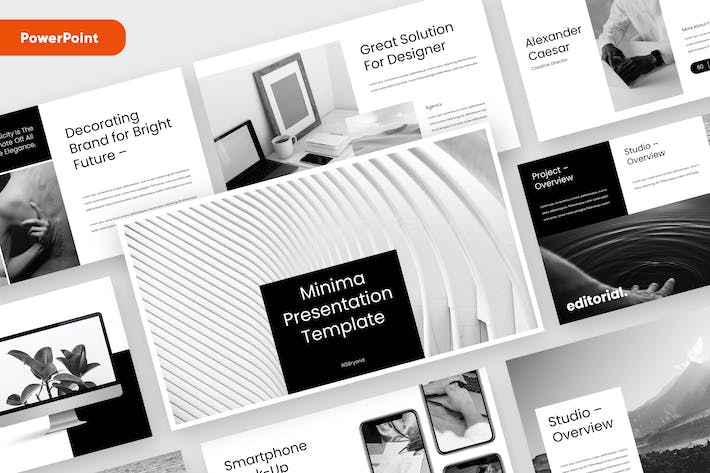 极简风格商务办公通用PPT模板 - 顶尖PPT