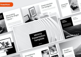 极简风格商务办公通用PPT模板 - 顶尖PPT