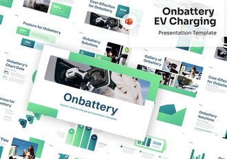 电动汽车充电PowerPoint模板 - 顶尖PPT