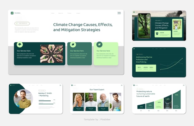 环境生态保护绿色发展PPT模板 - 顶尖PPT