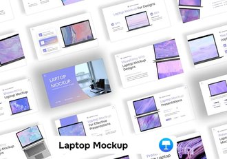 笔记本电脑模型keynote模板 - 顶尖PPT