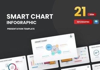 彩色数据统计图形图表keynote模板 - 顶尖PPT