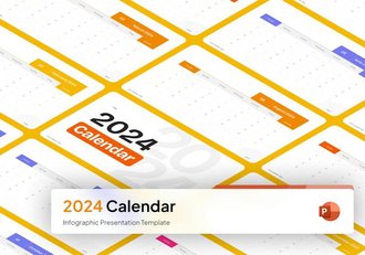 2024年日历PowerPoint模板 - 顶尖PPT