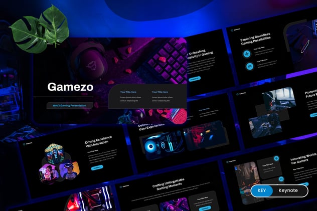未来科技感Web3游戏项目Keynote模板 - 顶尖PPT