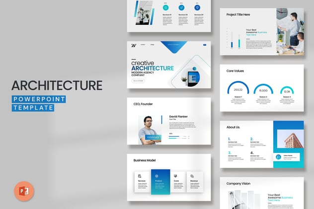 企业架构团队公司简介PPT模板 - 顶尖PPT