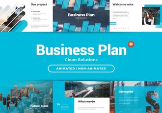 商业计划解决方案信息图形动画PPT模板 - 顶尖PPT