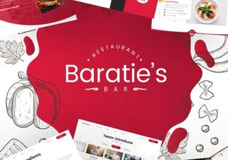 75页高档餐厅介绍美食餐饮展示ppt模板 6种配色2种尺寸比例 - 顶尖PPT