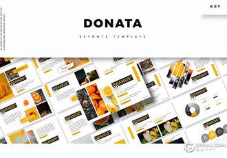 30页果蔬展示介绍keynote模板 5种主题配色 - 顶尖PPT