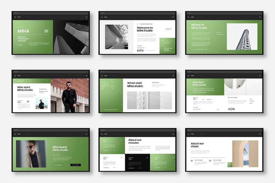 绿色大气商业计划企业合作商务通用keynote模板 - 顶尖PPT