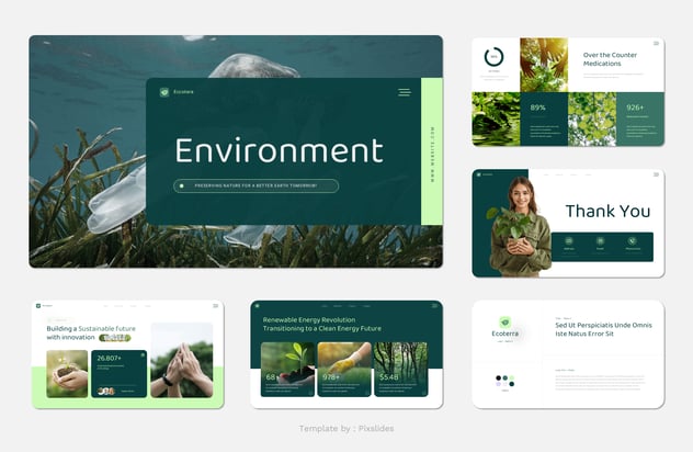 环境生态保护绿色发展PPT模板 - 顶尖PPT