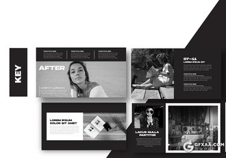 50页黑色系简约商务风格keynote模板 - 顶尖PPT