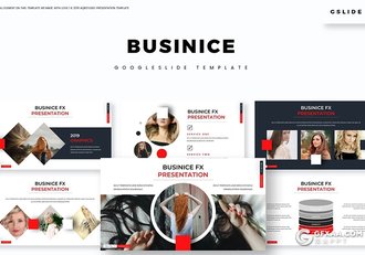 30页5种配色欧美团队介绍通用Google slides模板 - 顶尖PPT